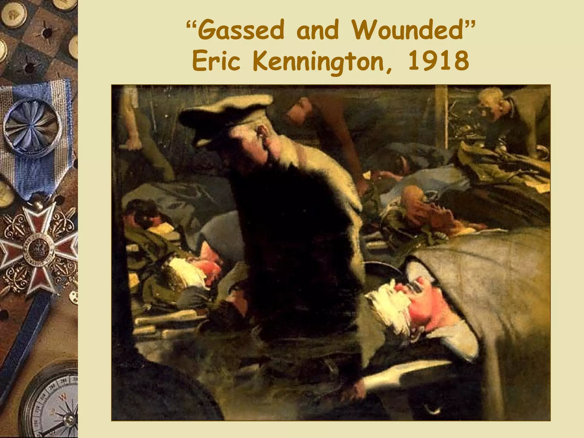 “Gassed and Wounded”
 Eric Kennington, 1918
 