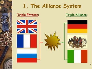 1. The Alliance System Triple Entente : Triple Alliance : 