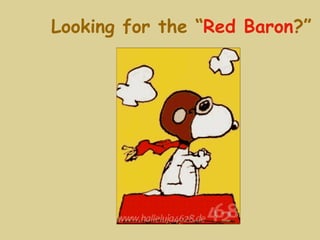 Looking for the “Red Baron?”
 