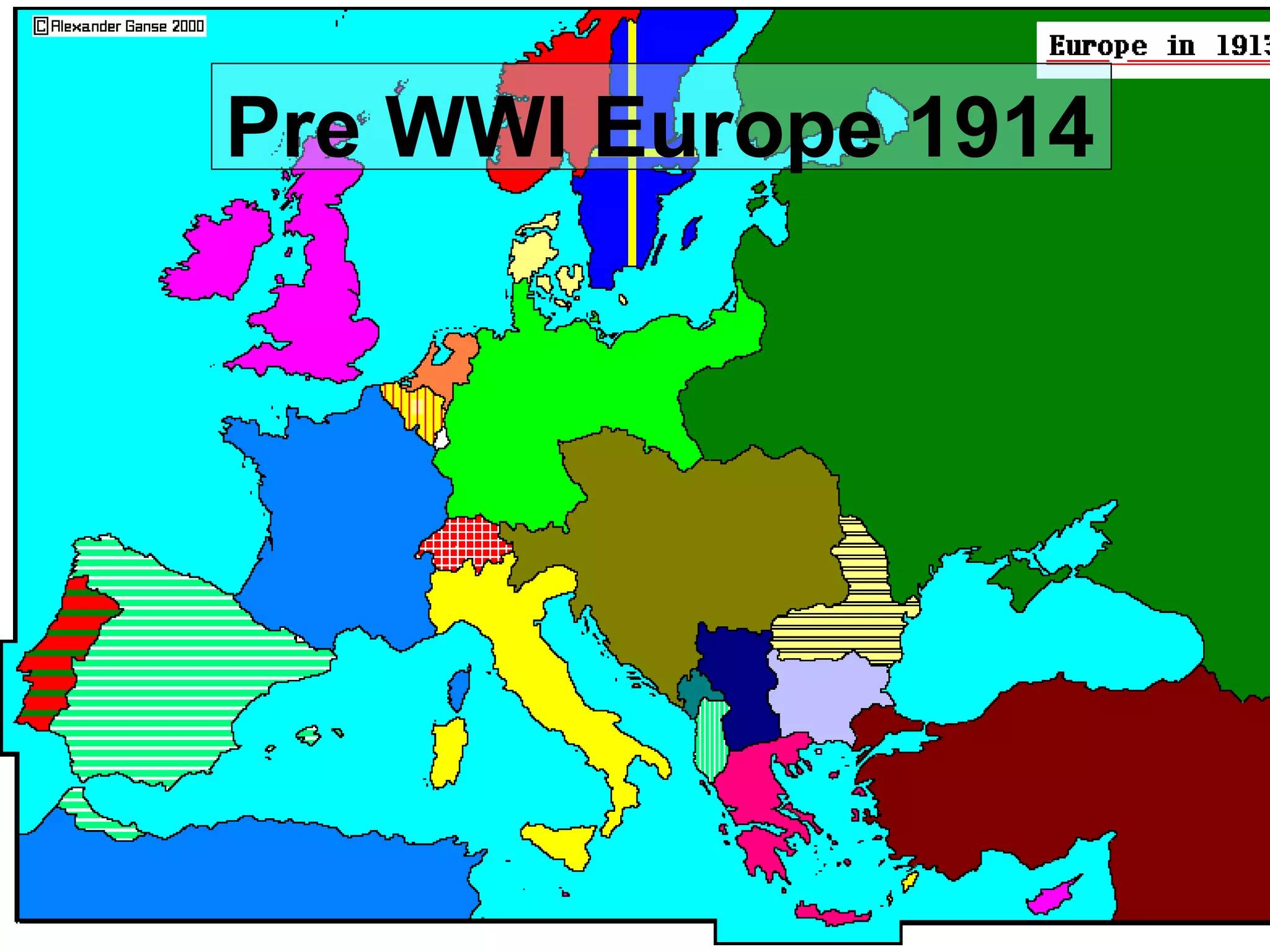 Pre WWI Europe 1914
 