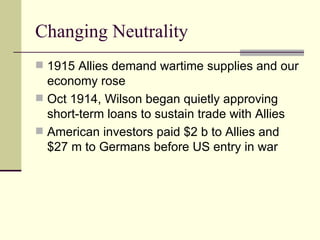WWI and the aftermath