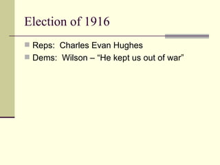 WWI and the aftermath