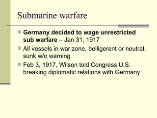 WWI and the aftermath