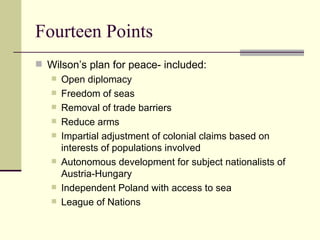 WWI and the aftermath