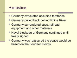 WWI and the aftermath