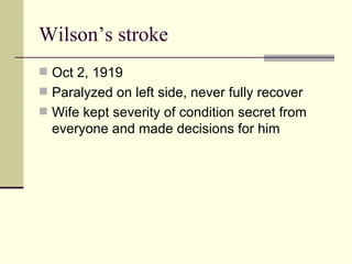 WWI and the aftermath