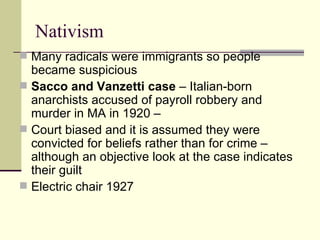 WWI and the aftermath