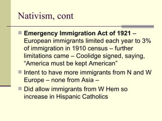 WWI and the aftermath