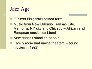 WWI and the aftermath