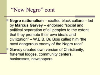 WWI and the aftermath