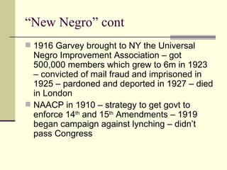 WWI and the aftermath