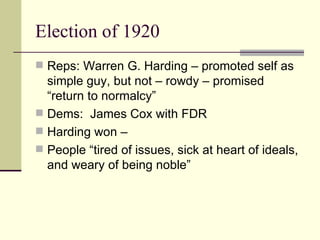 WWI and the aftermath