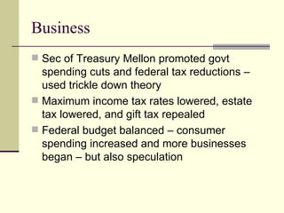 WWI and the aftermath