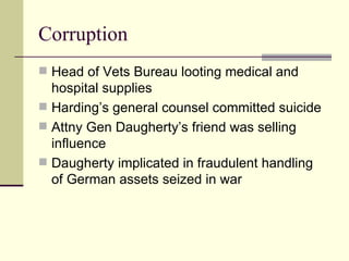 WWI and the aftermath