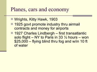 WWI and the aftermath