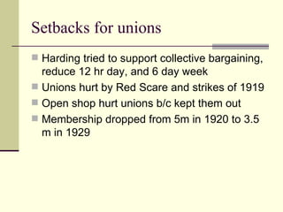 WWI and the aftermath