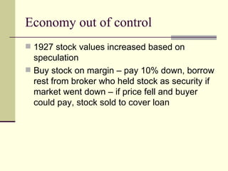 WWI and the aftermath