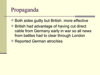 WWI and the aftermath