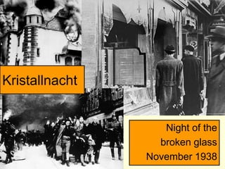 Kristallnacht


                   Night of the
                  broken glass
                November 1938
 