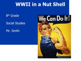 WWII in a Nut Shell

8th Grade

Social Studies

Mr. Smith
 