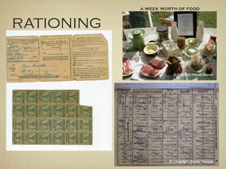 rationing
a week worth of food
 