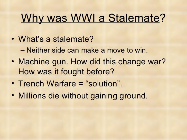 Stalemate ww1