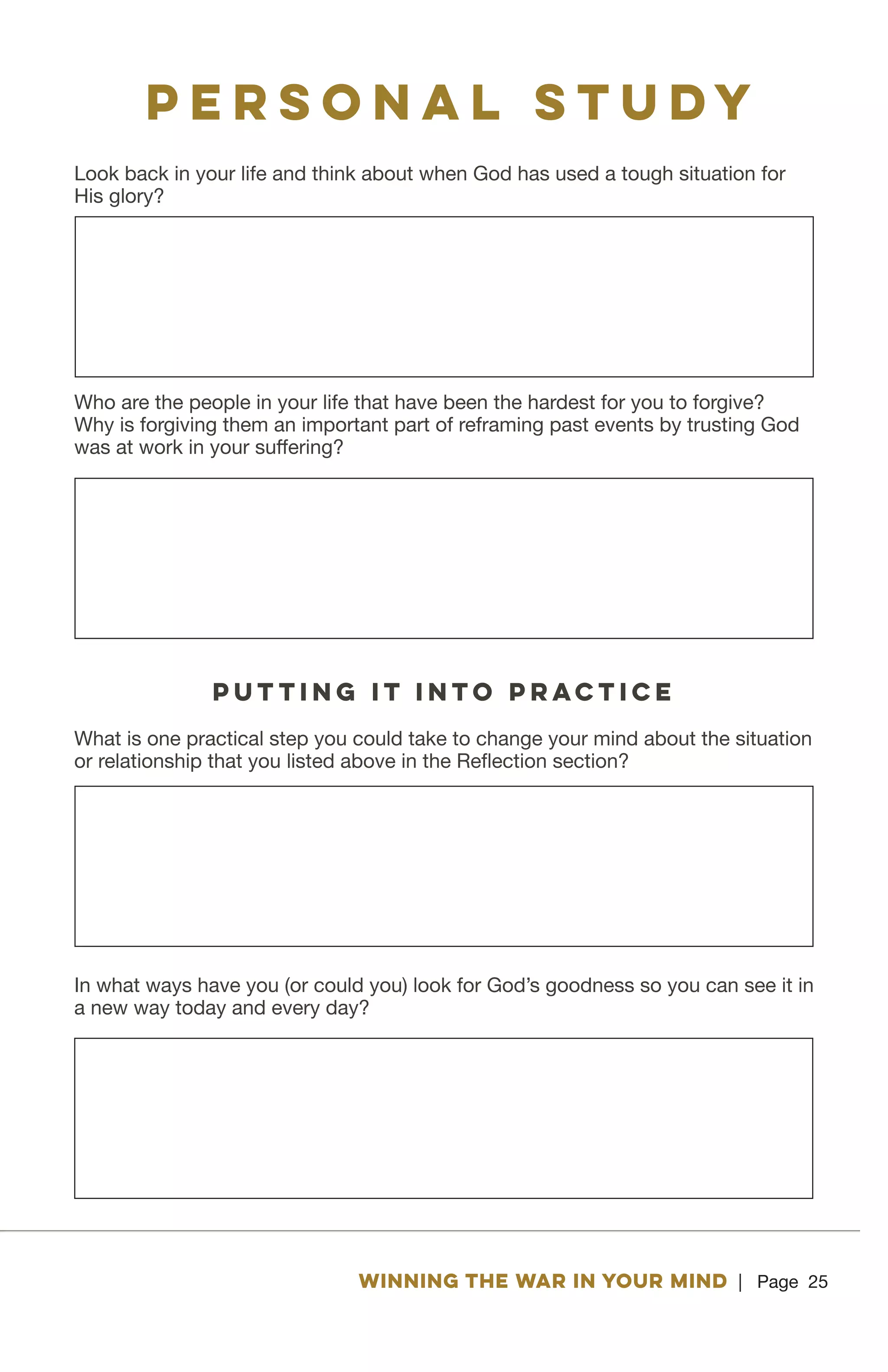 Winning the War in your Mind | PDF