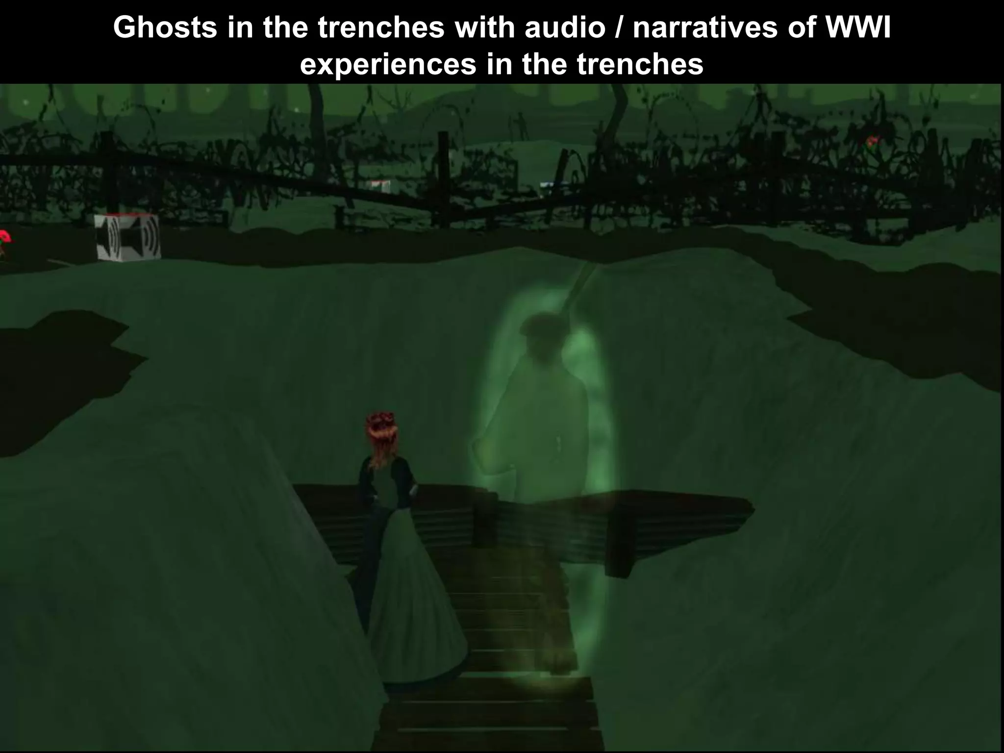 Ghosts in the trenches with audio / narratives of WWI
experiences in the trenches