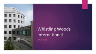 Whistling	Woods	
International	
JULY	2018	
 