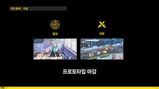 50
가치 탐색 – 구성
전투
일상
프로토타입 마감
 