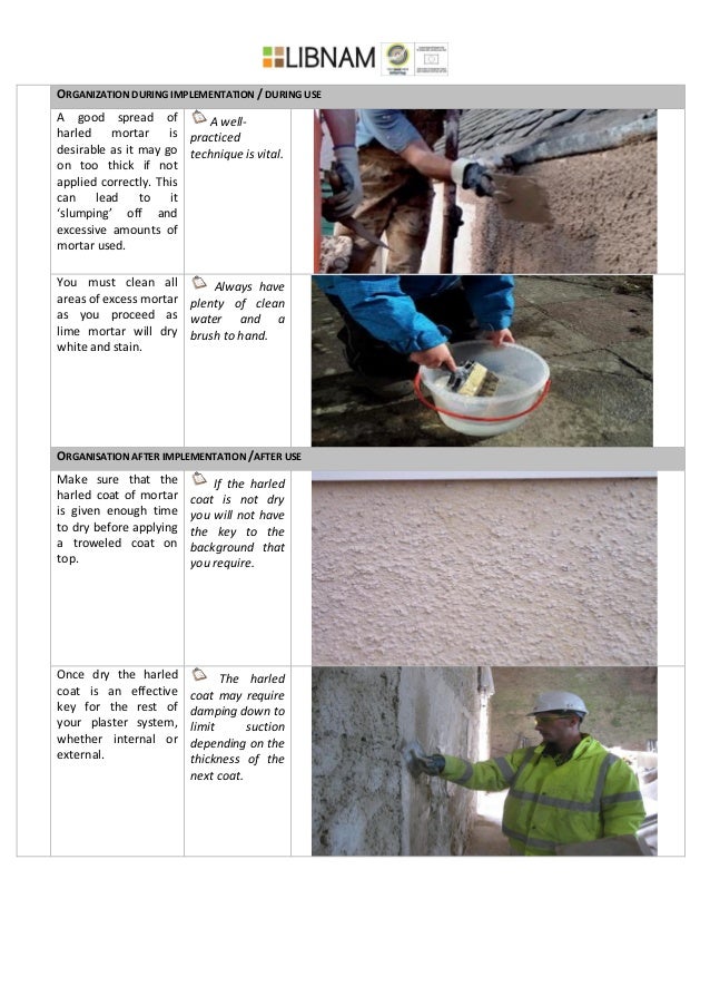 educational sheet using a harling trowel