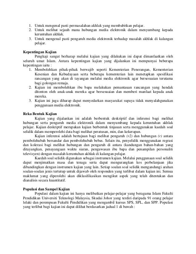 Persepsi Ibu Bapa Terhadap Faktor Keruntuhan Akhlak