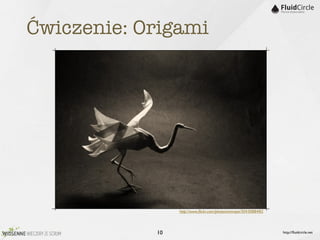Ćwiczenie: Origami




                 http://www.ﬂickr.com/photos/emraya/3043088482



            10                                                   http://ﬂuidcircle.net
 