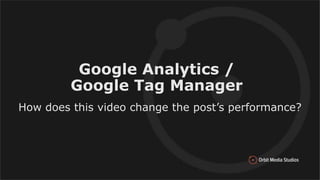 Google Analytics /
Google Tag Manager
How does this video change the post’s performance?
 