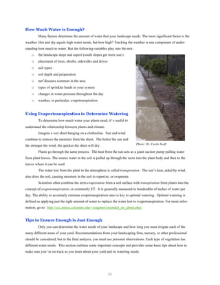 How Much Water is Enough?
         Many factors determine the amount of water that your landscape needs. The most signific...
