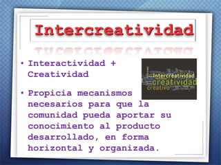 IntercreatividadInteractividad + Creatividad
