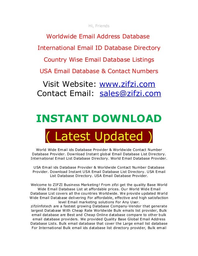 sales contact database