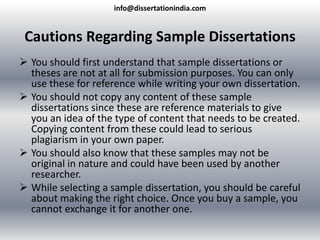 dissertation sample india