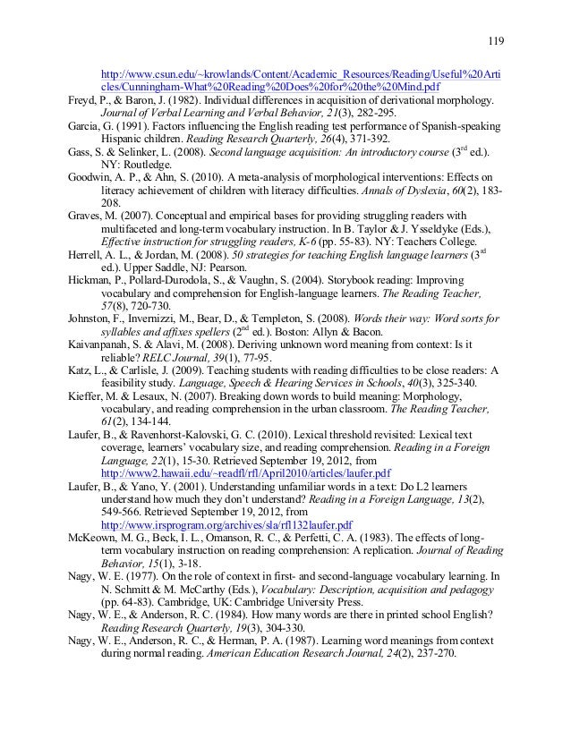 Research Based Vocabulary Instruction For English Language