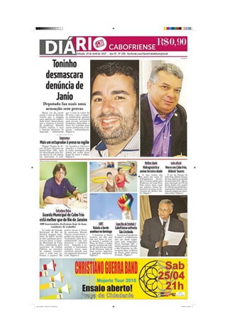 Jornal Diário Cabofriense - minha coluna "Cantinho das Ideias" 25 de abril