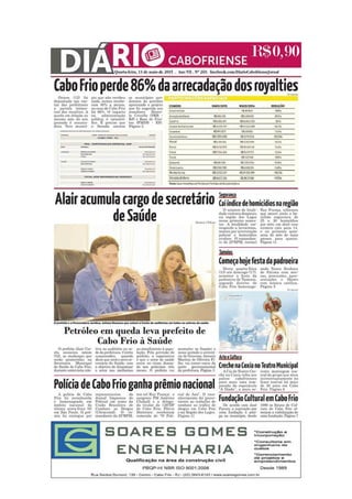 Jornal Diário Cabofriense - minha coluna "Cantinho das Ideias" 13 de maio