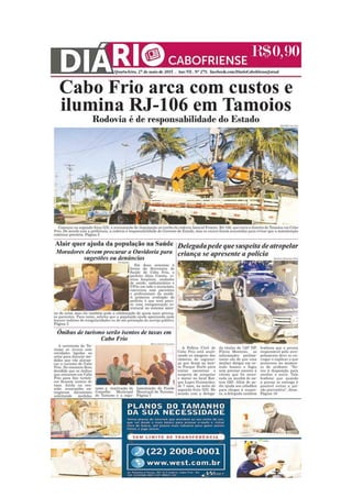 Jornal Diário Cabofriense - minha coluna "Cantinho das Ideias" 27 de maio
