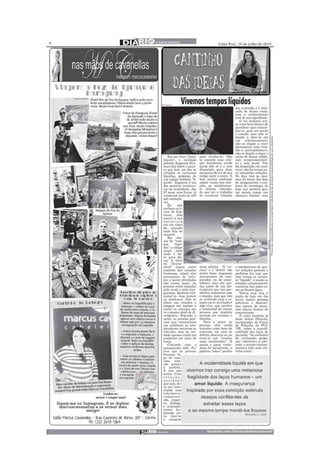 Jornal Diário Cabofriense - minha coluna "Cantinho das Ideias" 15 de julho de  2015