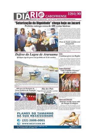 Diário Cabofriense - edição de 5 de agosto de 2015 - coluna Cantinho das ideias
