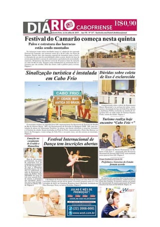 Diário Cabofriense - edição de 22 de julho de 2015 - coluna Cantinho das ideias