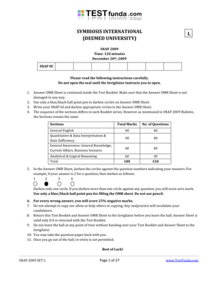 (Www.entrance exam.net)-snap sample paper 5 | PDF