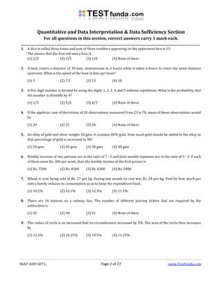 (Www.entrance exam.net)-snap sample paper 5 | PDF