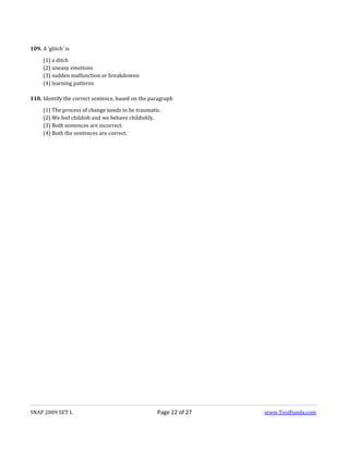 (Www.entrance exam.net)-snap sample paper 5 | PDF