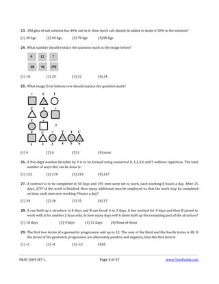 (Www.entrance exam.net)-snap sample paper 5 | PDF