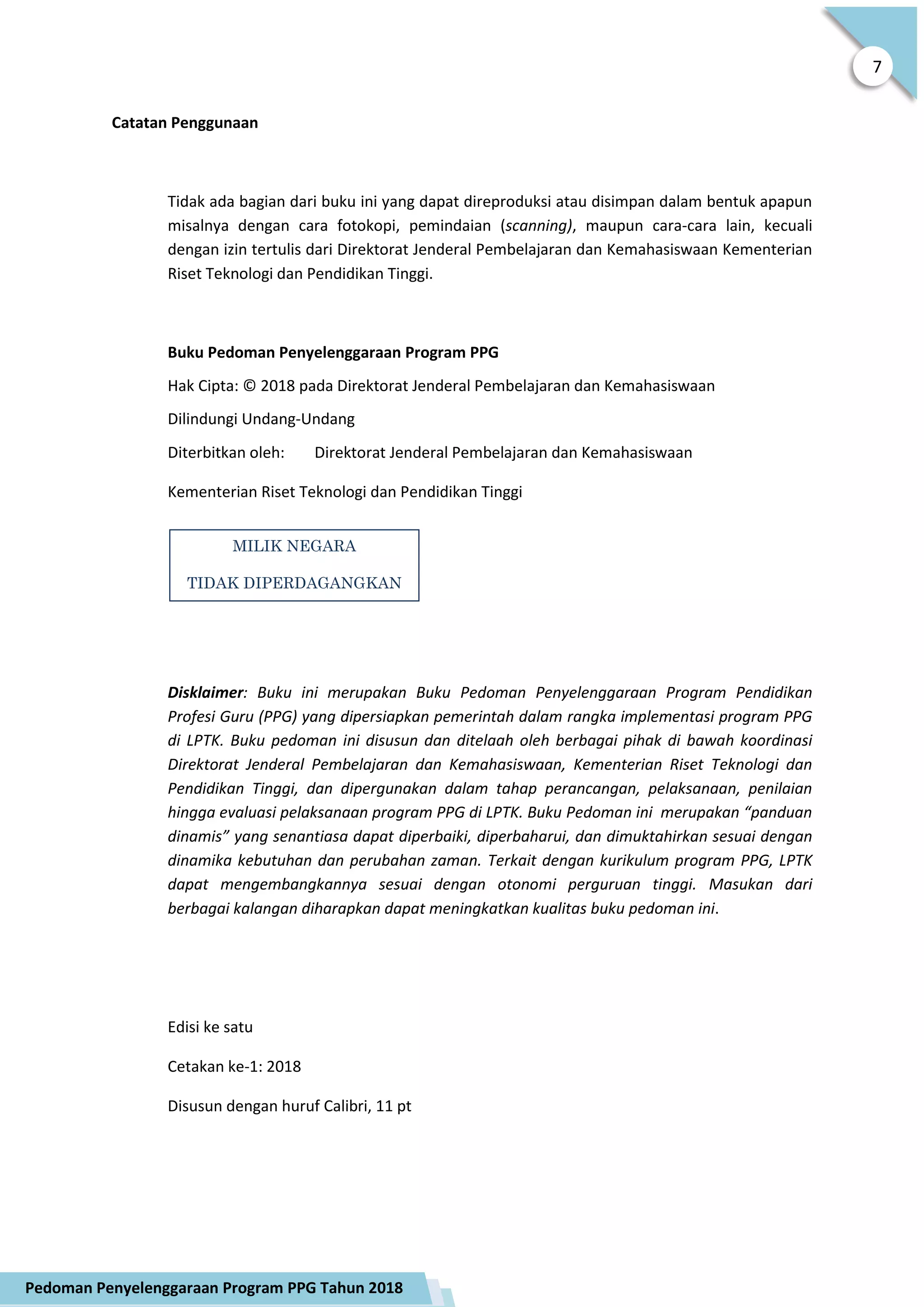 Www Dapodik Co Id Buku Pedoman Penyelenggaraan Program Ppg Juknis Ppg